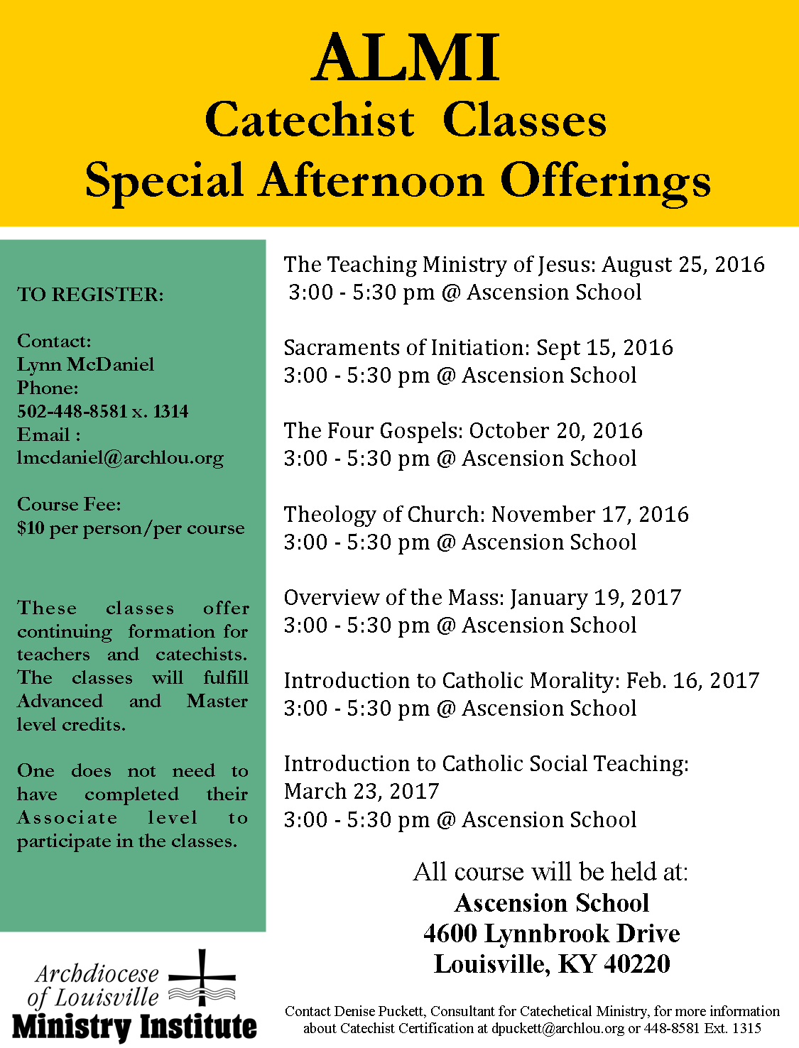 Afternoon Catechist Classes at Ascension | Formed In Faith
