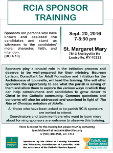 Sponsor Training 9.20.16